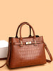 Crocodile Embossed Shoulder/Crossbody Bag