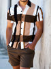 Casual Digital Print Short Sleeve Top And Shorts Outfit