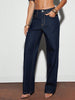 Solid Summer Straight Leg Denim Jeans