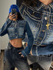 Casual Fitted Vintage Distressed Denim Jacket And Coat