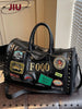 Y2K Style Large Capacity Handbag, Punk Multi-Pocket Luggage Bag